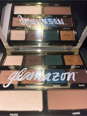 TARTE Glamazon Eyeshadow Palette — Green, Blue, Gold & Neutral Shades